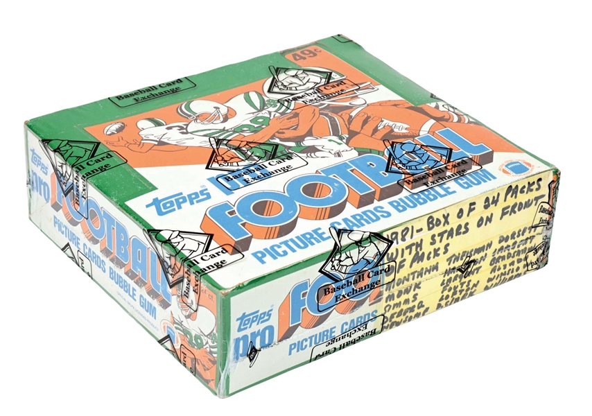 1981 TOPPS FOOTBALL UNOPENED CELLO BOX (BBCE)