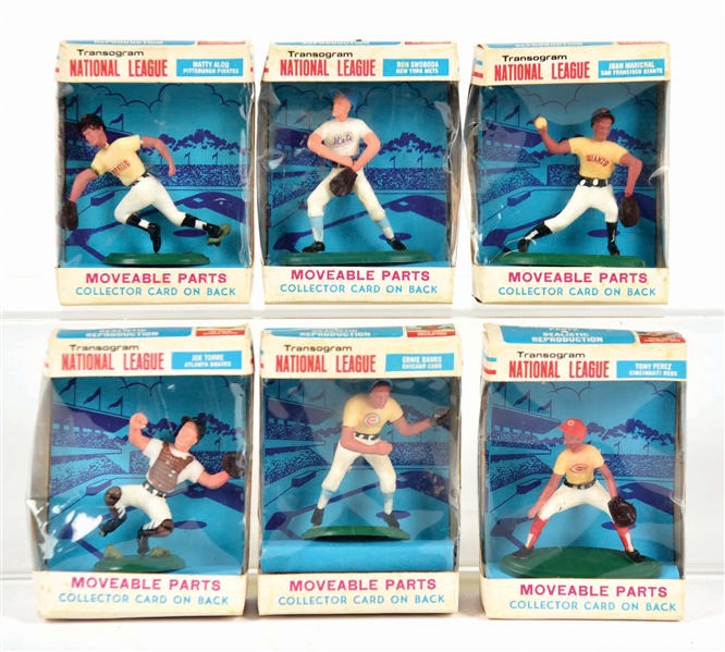 Lot Detail - LOT OF 6: VARIOUS 1968 TRANSOGRAM NATIONAL LEAGUE BASEBALL ...