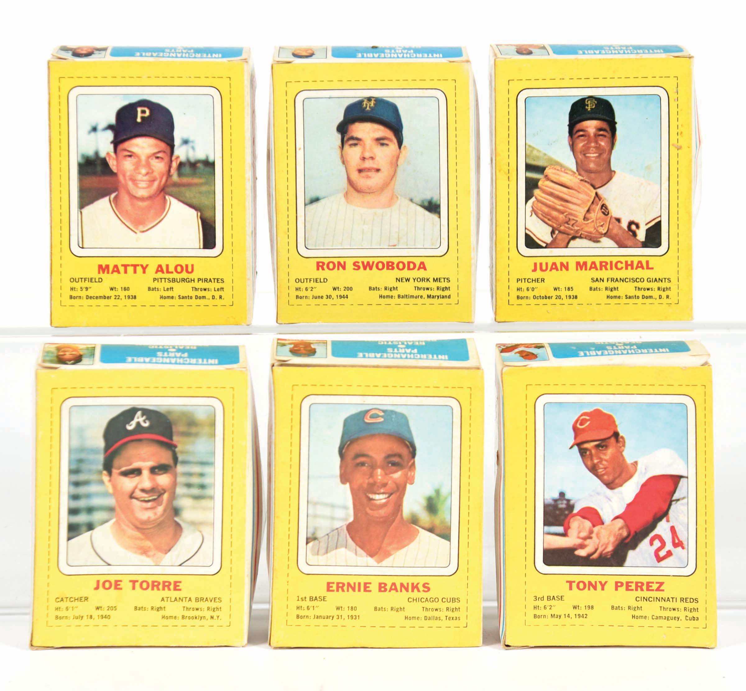 Lot Detail - LOT OF 6: VARIOUS 1968 TRANSOGRAM NATIONAL LEAGUE BASEBALL ...