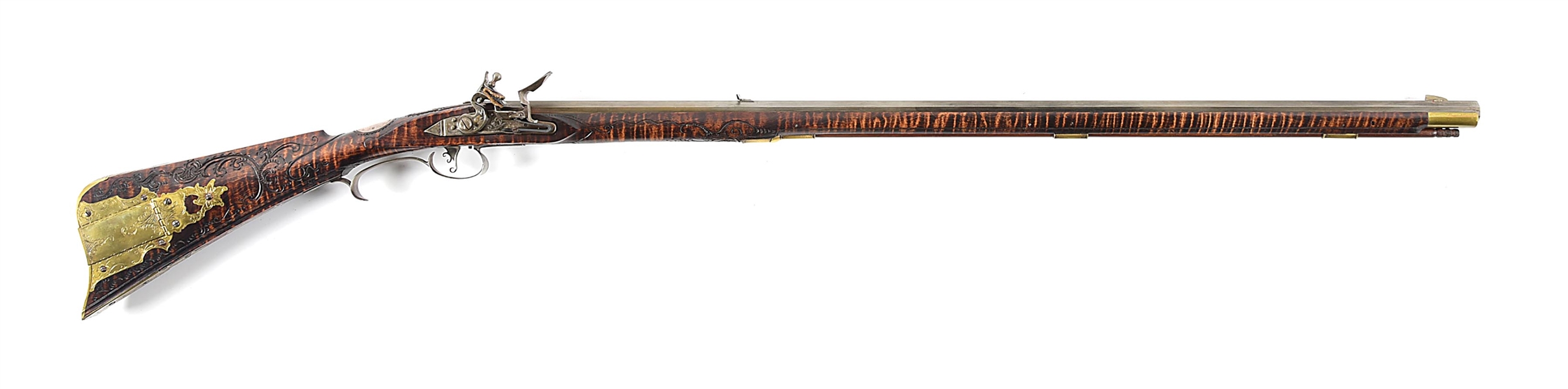 (A) CONTEMPORARY LONGRIFLE BY R.S. BOYLESTON, AIKEN, SOUTH CAROLINA.