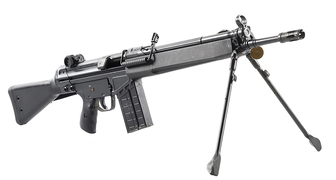 (M) PRE-BAN HECKLER & KOCH HK91 SEMI AUTOMATIC RIFLE.