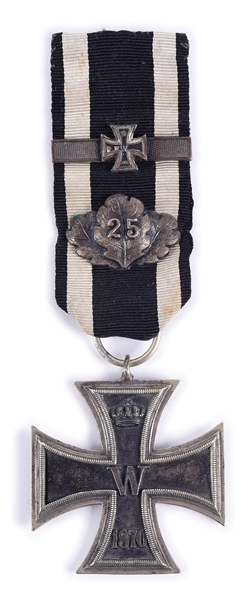 PRUSSIAN 1870 "TYPE A" 2ND CLASS IRON CROSS WITH 25 YEAR OAKS.