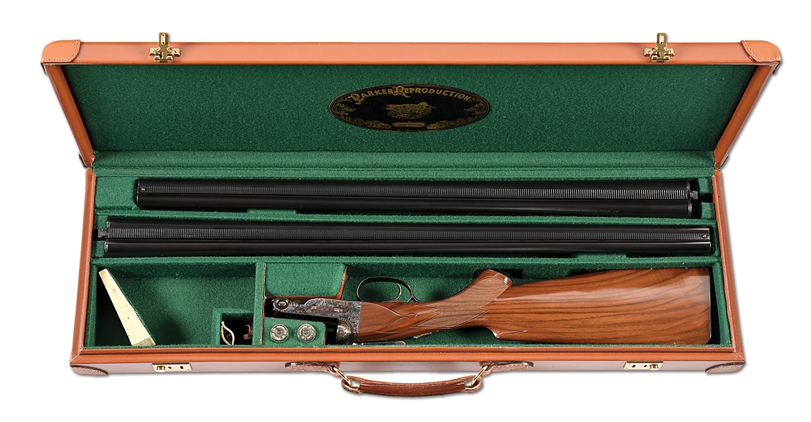 (M) PARKER REPRODUCTIONS DHE 20 GAUGE SHOTGUN, 2 BARREL SET, IN CASE.