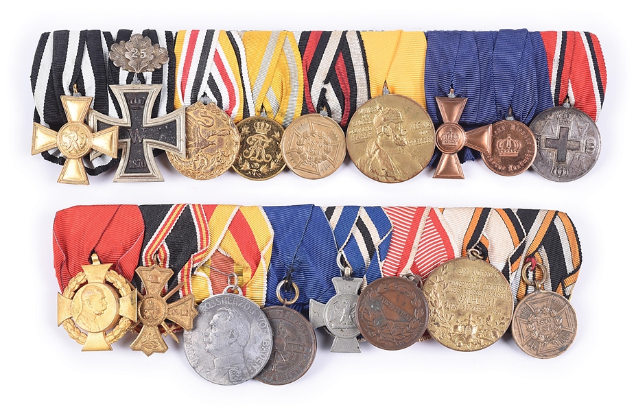 LOT OF 2: IMPERIAL GERMAN RECONSTRUCTED MEDAL BARS.