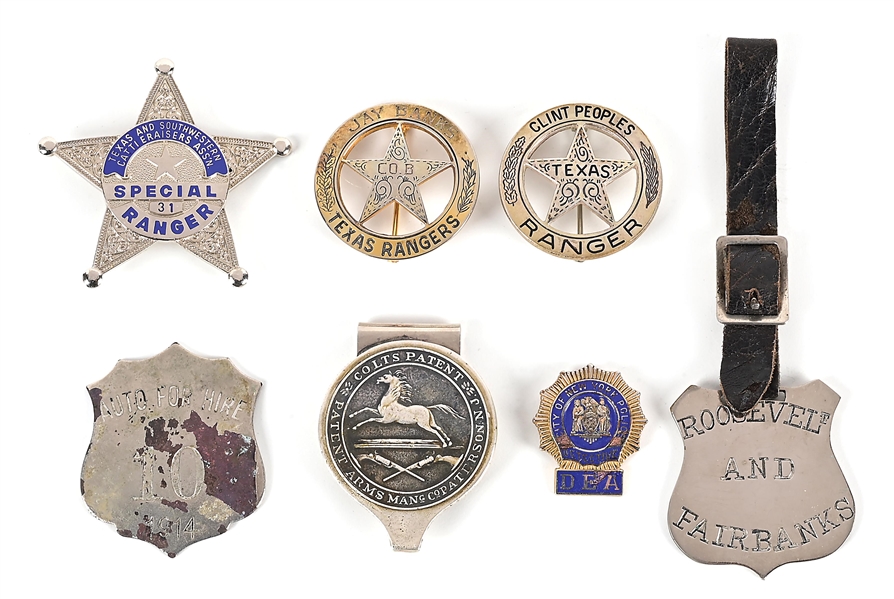 LOT OF POLICE BADGES. 