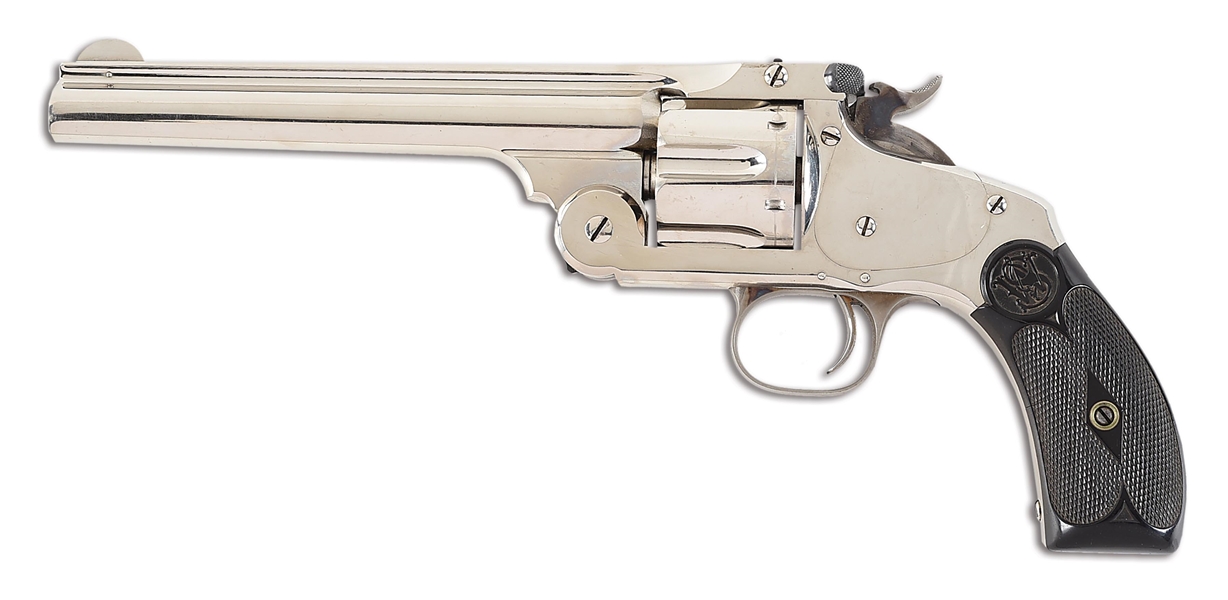 (A) VERY NICE SMITH & WESSON NEW MODEL NO. 3 SINGLE ACTION REVOLVER.