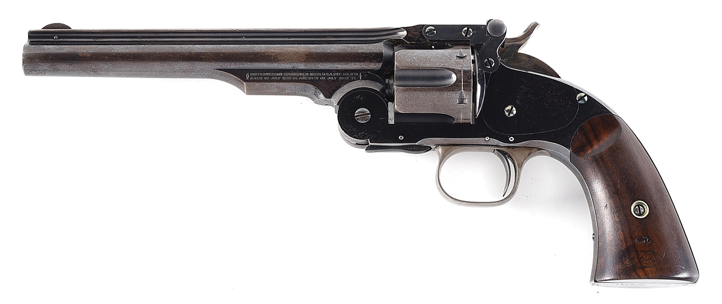 (A) VERY FINE MARTIALLY MARKED SMITH & WESSON SECOND MODEL NO. 3 SCHOFIELD SINGLE ACTION REVOLVER.