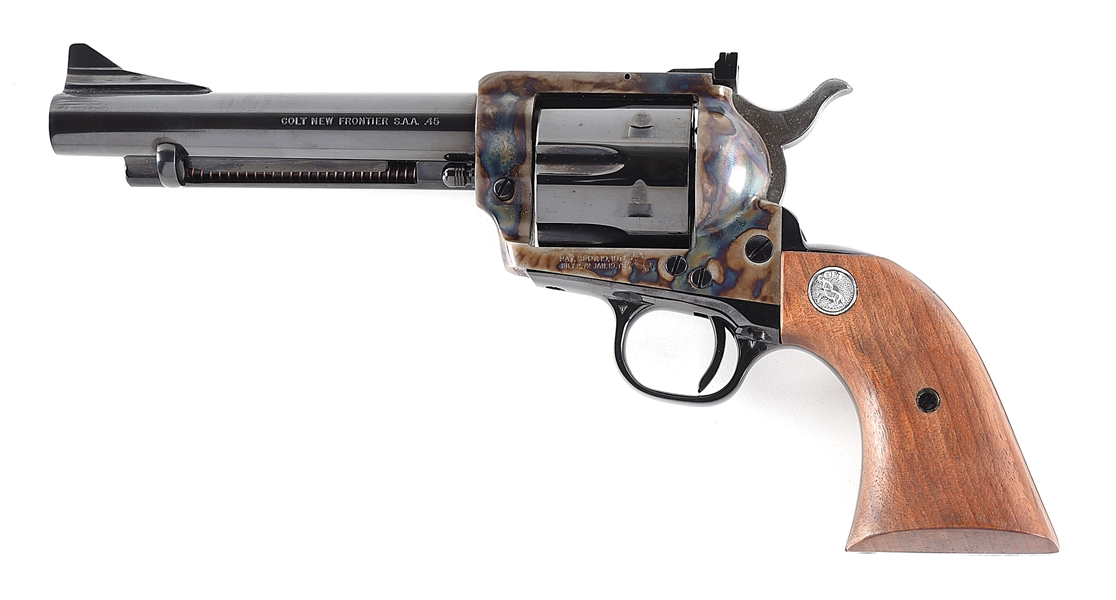 (C) COLT NEW FRONTIER .45 SINGLE ACTION REVOLVER WITH BOX.