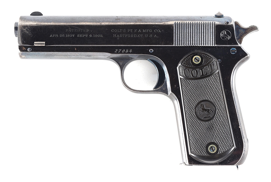 (C) COLT MODEL 1903 POCKET HAMMER SEMI-AUTOMATIC PISTOL.