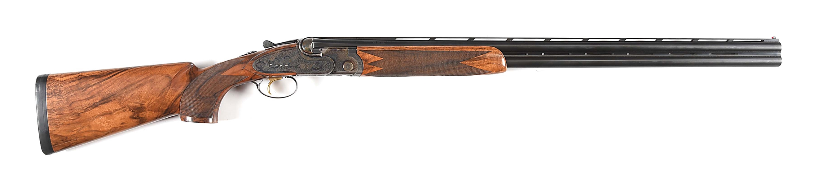 (M) CSMC A-10 12 BORE OVER UNDER SHOTGUN WITH CASE.