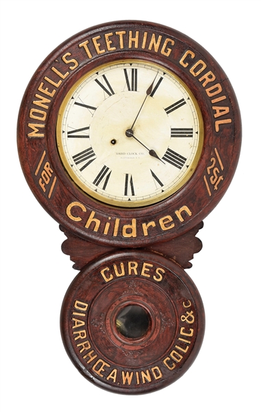 BAIRD ADVERTISING CLOCK FOR MONELLS TEETHING CORDIAL