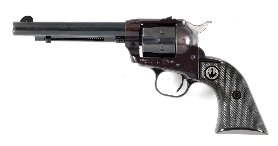 (C) RUGER SINGLE SIX .22 RF SINGLE ACTION REVOLVER, PRE-TRANSFER SAFETY.