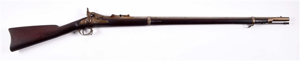 (A) U.S. SPRINGFIELD MODEL 1863 CONVERTED TO MODEL 1870 TRAPDOOR .45-70 SINGLE SHOT RIFLE.