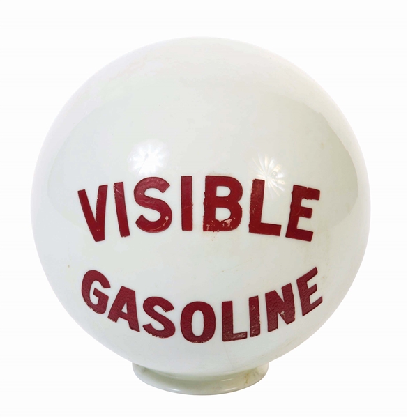 VISIBLE GASOLINE ONE PIECE ETCHED SPHERE GLOBE. 