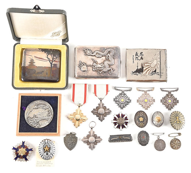 LOT OF JAPANESE WWII MEDALS.