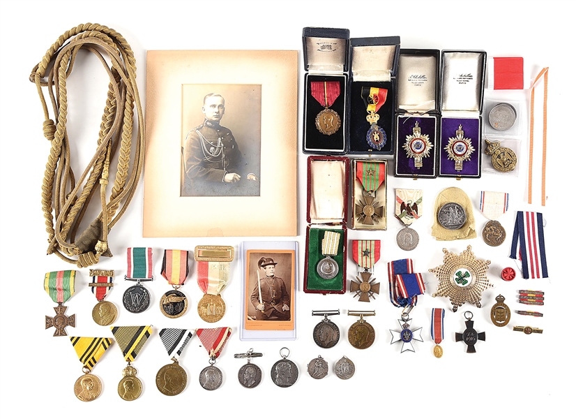 LOT OF MISCELLANEOUS EUROPEAN MEDALS AND AWARDS.