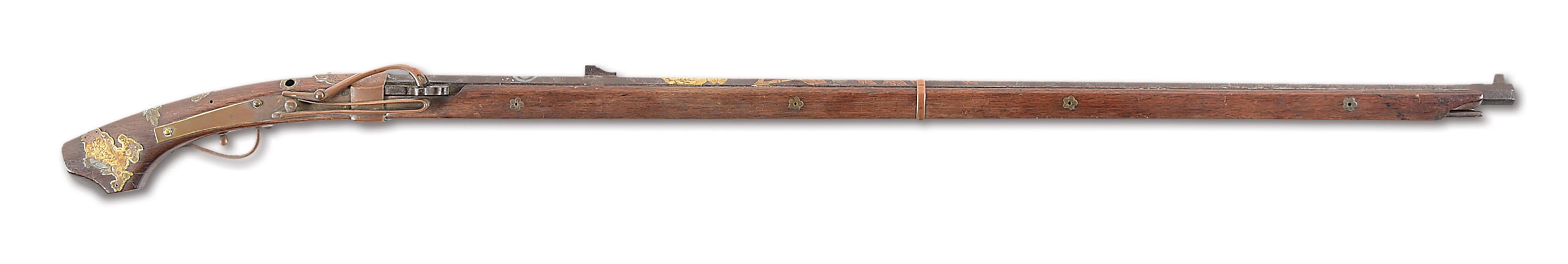 (A) JAPANESE TANEGASHIMA MATCHLOCK RIFLE.