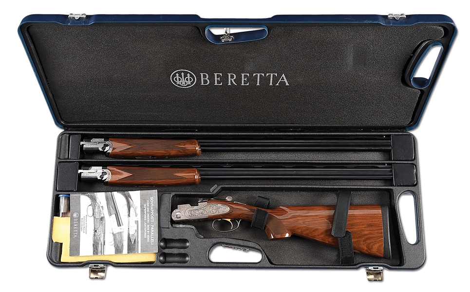 (M) BERETTA S 687 EL GOLD PIGEON II 28 GAUGE AND .410 2 BARREL SET IN CASE.