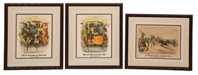 COLLECTION OF 3 DARKTOWN PAPER LITHOGRAPHS W/ BLACK AMERICANA GRAPHICS