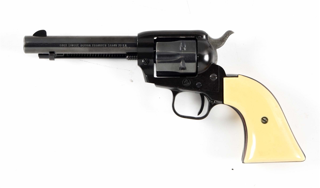 (C) COLT FRONTIER SCOUT .22 LR SINGLE ACTION REVOLVER.