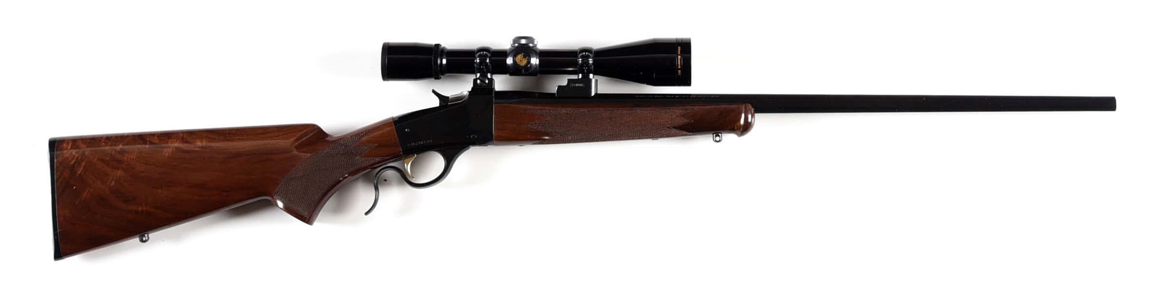 (M) BROWNING MODEL 1885 LOW WALL SINGLE SHOT RIFLE IN .22 HORNET.