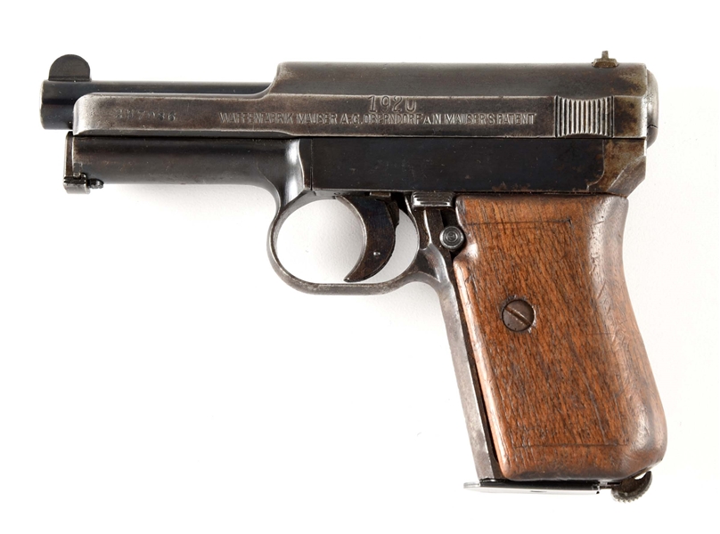 (C) UNIT MARKED MAUSER MODEL 1914 SEMI AUTOMATIC PISTOL WITH WIEMAR DATE.