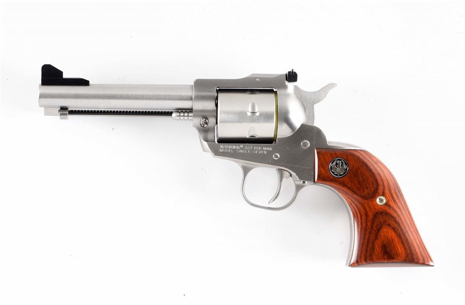 (M) STAINLESS RUGER SINGLE-SEVEN SINGLE ACTION REVOLVER IN .327 FED MAG.
