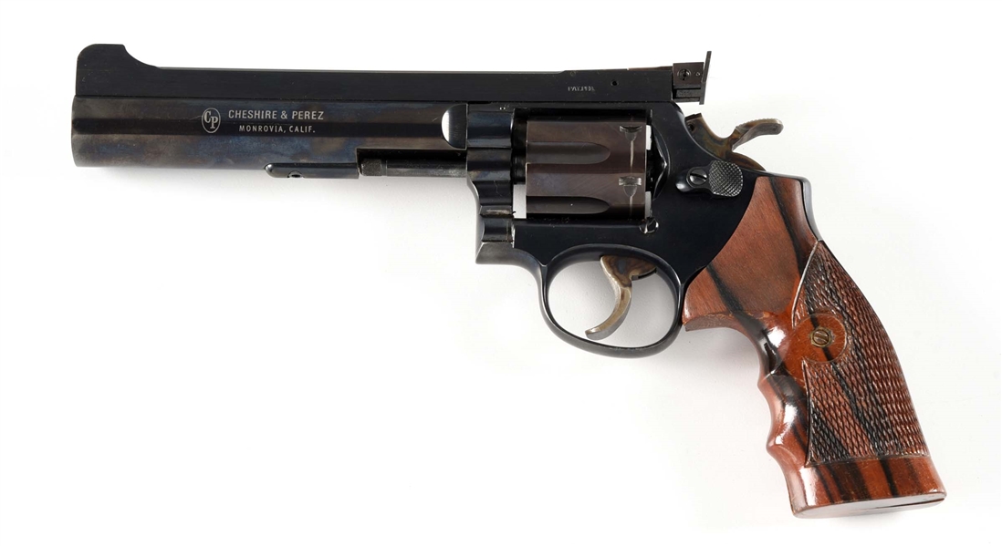 (C) CUSTOM SMITH & WESSON MODEL 10-6 DOUBLE ACTION TARGET REVOLVER.