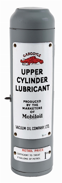 MOBIL GARGOYLE UPPER CYLINDER LUBRICANT CABINET W/ PORCELAIN DOOR SIGNS. 