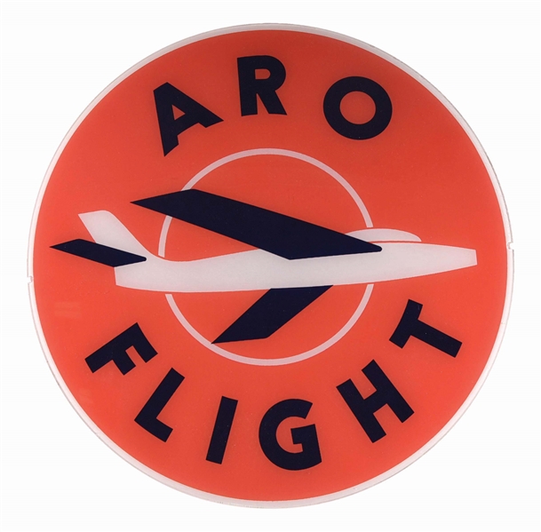 ARO FLIGHT SINGLE 13.5" GLOBE LENS W/ AIRCRAFT GRAPHIC. 