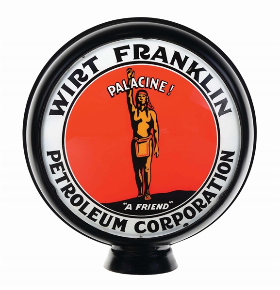 WIRT FRANKLIN PETROLEUM 15" SINGLE GLOBE LENS ON METAL HIGH PROFILE BODY AGS 91. 