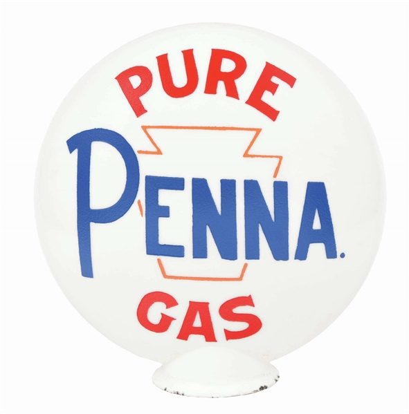 PURE PENNSYLVANIA GAS ONE PIECE ETCHED GLOBE AGS 86. 