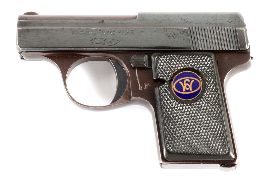 (C) WALTHER MODEL 9 SEMI AUTOMATIC PISTOL.