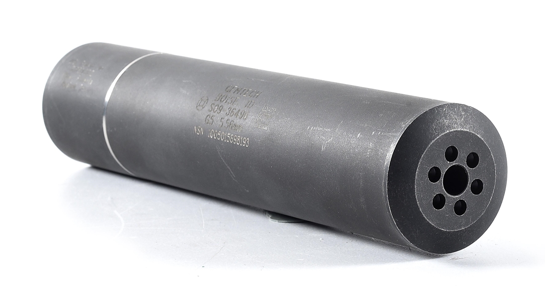 (N) GEMTEC G5 SILENCER (5.56 MM) IN ORIGINAL FACTORY BOX WITH MANUAL (SILENCER). 