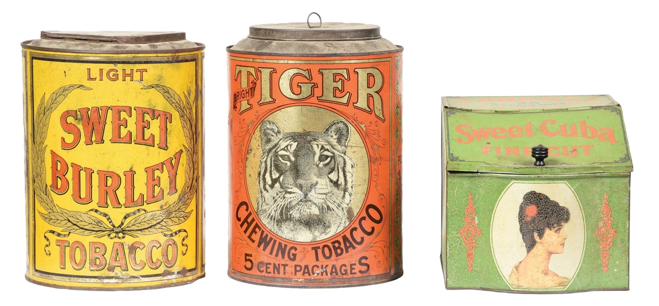 COLLECTION OF 3 TOBACCO TINS