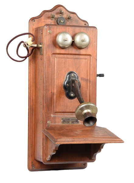 EARLY KELLOGG SWITCHBOARD WALL TELEPHONE