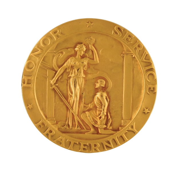 12K YELLOW GOLD NATIONAL INTERFRATERNITY CONFERENCE SERVICE MEDAL