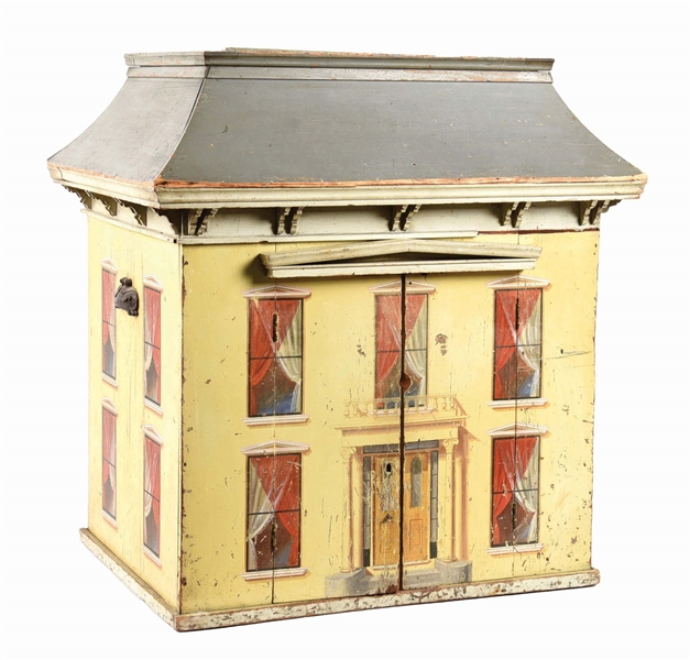 EARLY WOODEN DOLL HOUSE