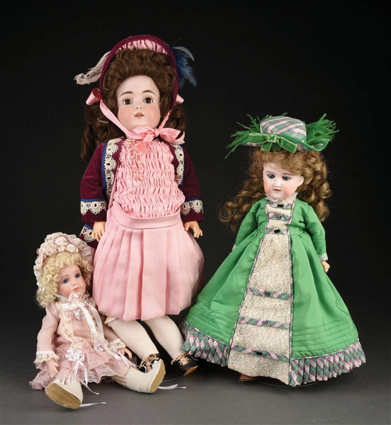 LOT OF 3 GERMAN DOLLS