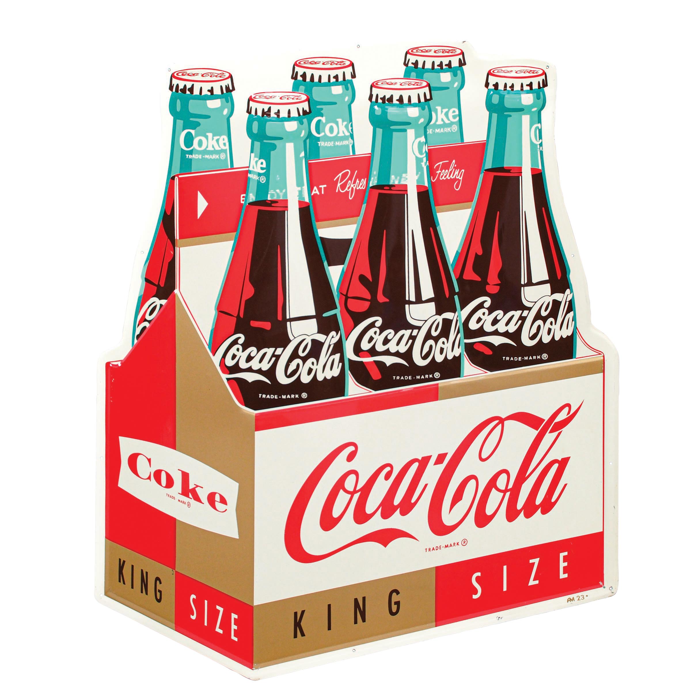 Lot Detail DIE CUT COCA COLA KING SIZE 6 PACK SIGN
