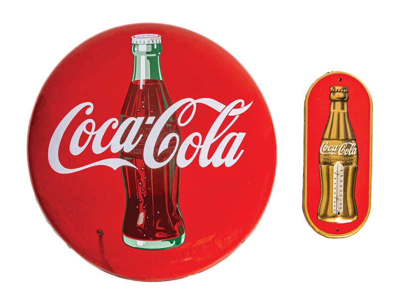 COLLECTION OF 2 COCA-COLA ADVERTISING SIGNS