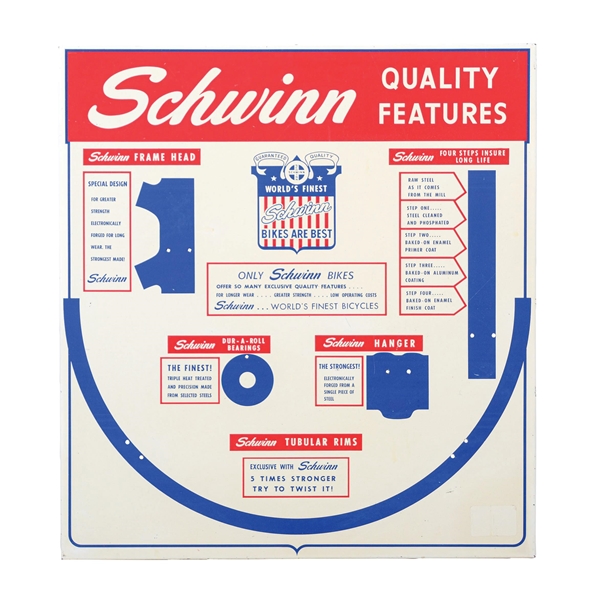 SCHWINN TIN ADVERTISING SIGN