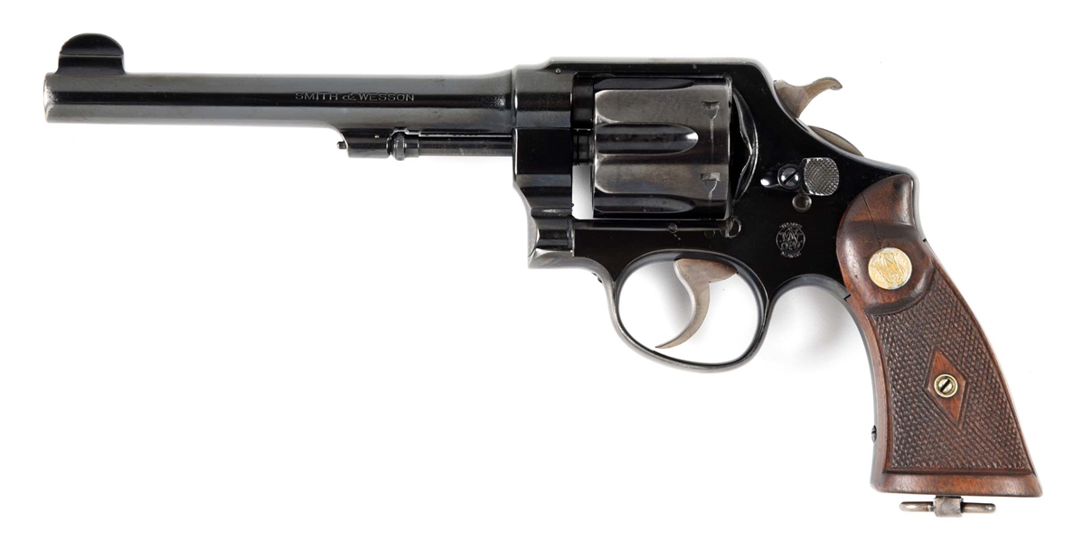 (C) SMITH & WESSON 44 HAND EJECTOR SECOND MODEL DOUBLE ACTION REVOLVER.