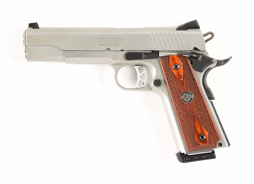 (M) RUGER SR 1911 .45 ACP BRUSHED STAINLESS SEMI AUTO PISTOL