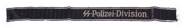 GERMAN WWII WAFFEN SS POLIZEI DIVISION BEVO CUFFTITLE. 