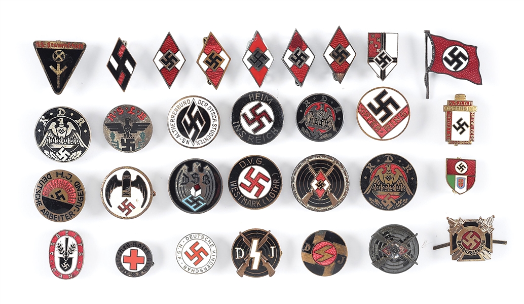 LOT OF 30: THIRD REICH PINS.