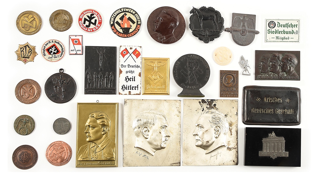 LOT OF MISCELLANEOUS THIRD REICH PLAQUES.