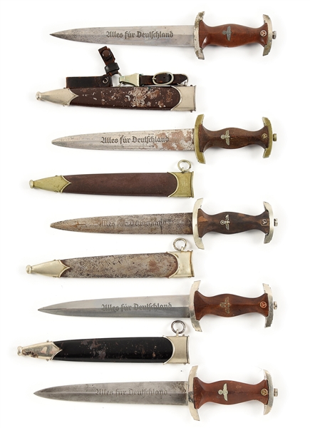 LOT OF 5: THIRD REICH SA AND NSKK DAGGERS.