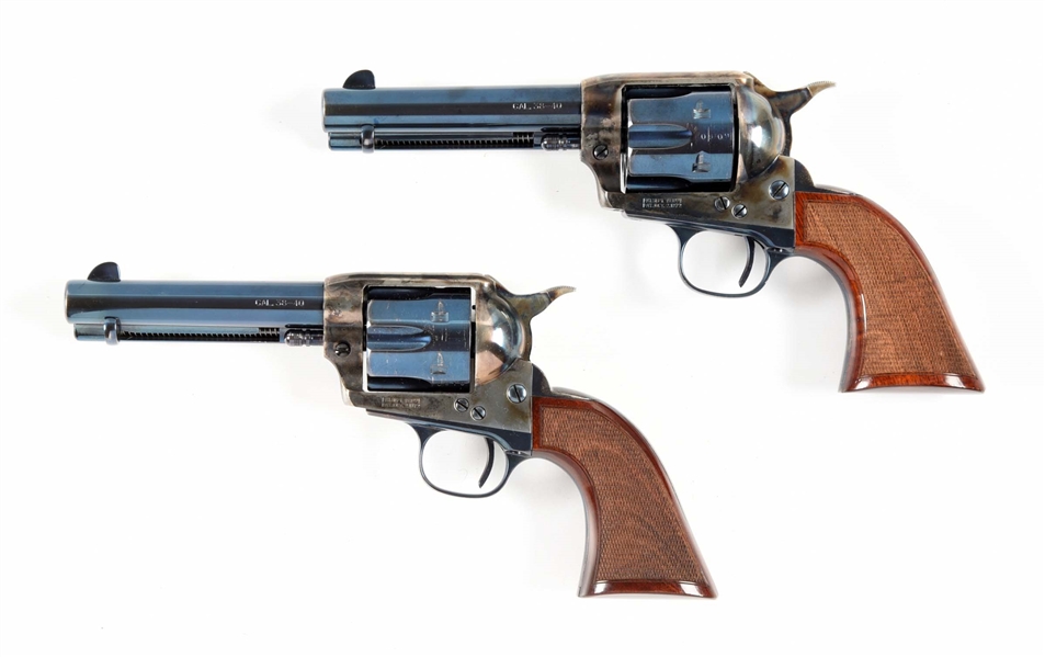 (M) TAYLORS & CO. CONSECUTIVE PAIR SINGLE ACTION ARMY REVOLVERS.