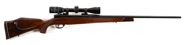 (M) BOXED LEFT HANDED SOUTH GATE WEATHERBY MARK V BOLT ACTION RIFLE.
